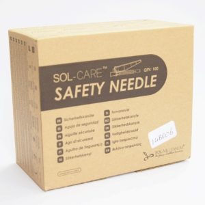 SOL-CARE SAFETY NEEDLES BLUE 23G AHP2601