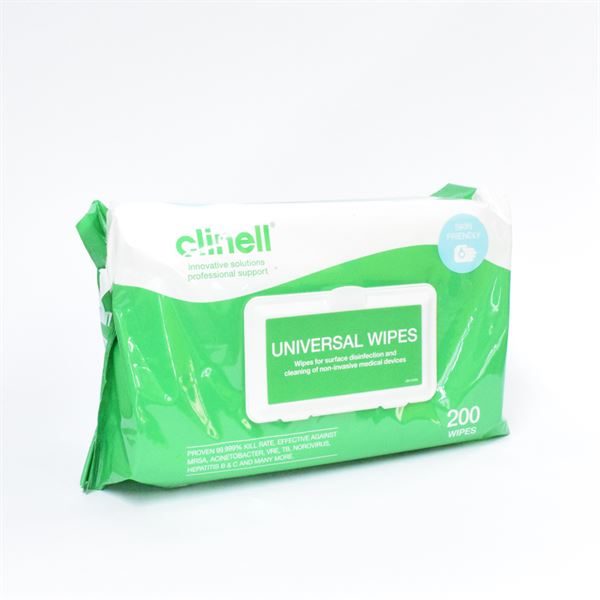AHP2816 CLINELL UNIVERSAL SANITISING WIPES 200