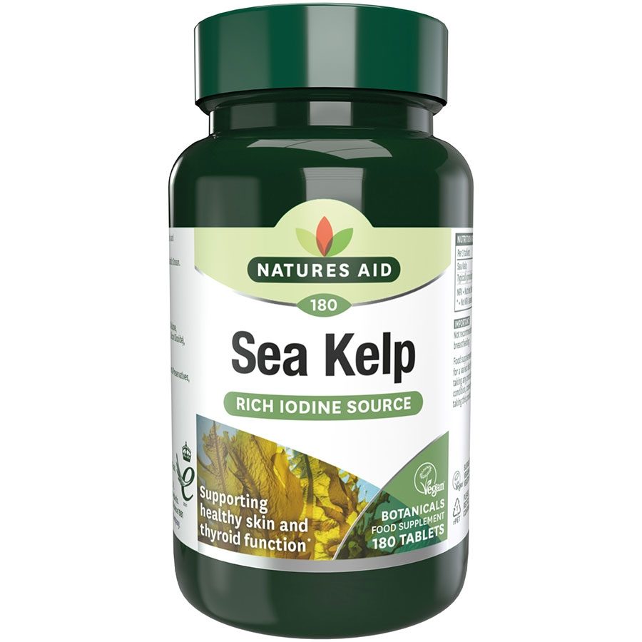 NATURES AID Vegan Sea Kelp Tablets 187mg - 180 - Ashtons