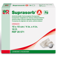 SUPRASORB A + AG Antimicro Alginate Dressing 10 x 10cm - 10