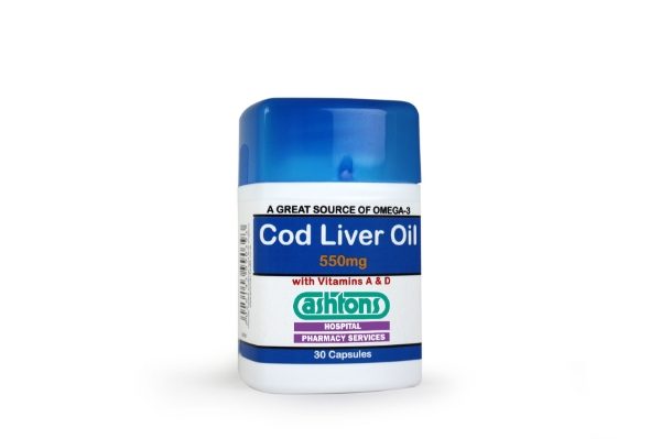 ASHTONS Cod Liver Oil Capsules 550mg - 30