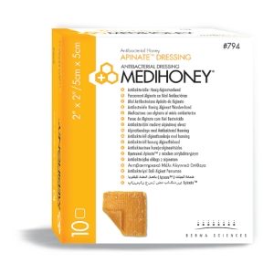 MEDIHONEY Antibacterial Honey Apinate Dressing 5x5cm - 10