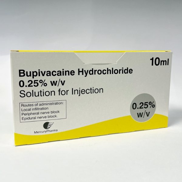 Bupivacaine Injection 0.25% 25mg/10ml - 20