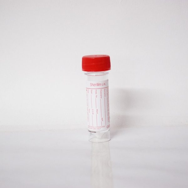 Red Top Mid-Stream Urine Sample Pot With Boric Acid - 50