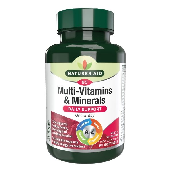 NATURES AID Mulitivitamin & Minerals With Iron Capsules - 90
