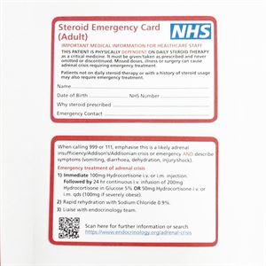 Red Steroid Emergency Card Adult - 1