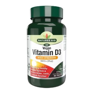 NATURES AID Vegan Vitamin D3 Tablets 1000iu - 60