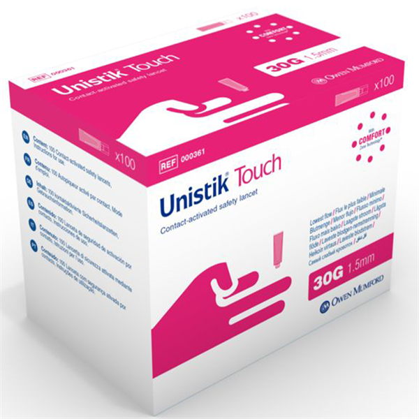 UNISTIK TOUCH Lancets 1.5mm/30g -100