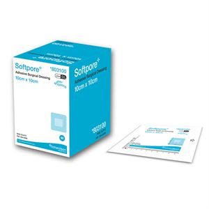 3040938A SOFTPORE Sterile Adhesive Surgical Dressing 10x10cm - 50pk - edit