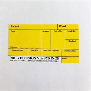 Drug Infusion Via Syringe Label 1000 - 1 - AHP5934