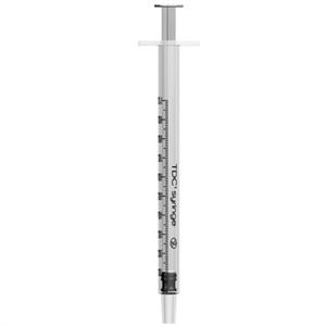 Disposable 1ml Syringe White Plunger - 100