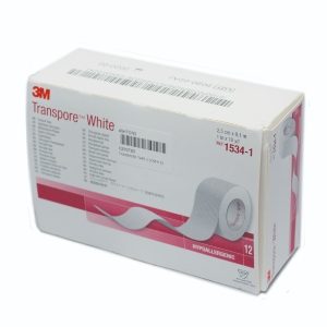 TRANSPORE Surgical Tape 2.5cm x 9.14m - 12
