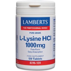 LAMBERTS Tablets Amino Acid L-Lysine 1000mg - 120