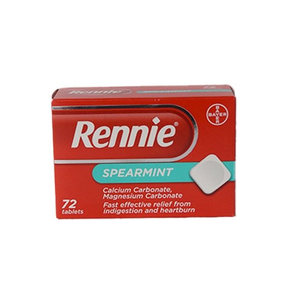 RENNIE Tablets Spearmint 680mg/80mg - 72