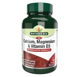 NATURES AID Vegan Calcium, Magnesium & Vit D3 Tablets - 90