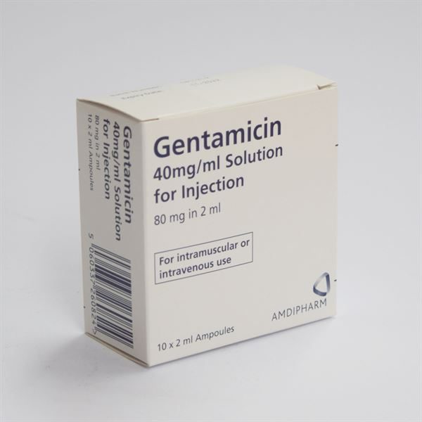Gentamycin Injection 40mg.1ml 2ml - 10pk AHP5128
