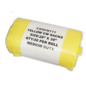Yellow Clinical Waste Bags Medium 90L 50 AHP3006