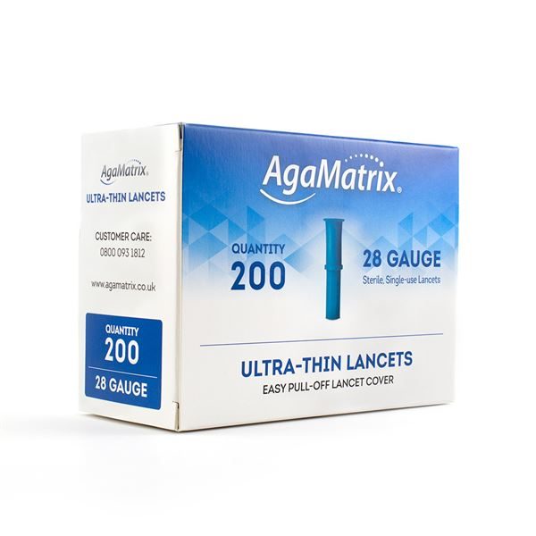AGAMATRIX Ultra-Thin Lancets 0.35mm 28G - 200pk - 3420627