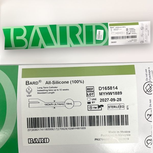 BARD Catheters Silicone Coated Male D1658/68 10ml 14ch - 1