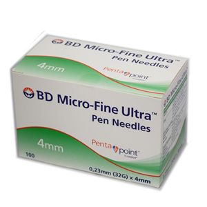 BD Microfine Ultra Pen Needles Pack of 100 4mm 32g 320137 3512878