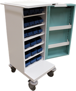 Small Compact Unit Dosage Trolley with Plastic Drawers PM501