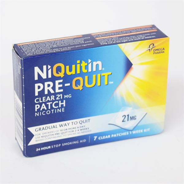 NIQUITIN 21MG PRE QUIT CLEAR PATCH 7 3745403