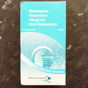 Quetiapine 20mg ml Oral Suspension Sugar Free - 150ml 33261211000001103