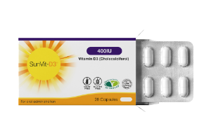 SUNVIT-D3 Vitamin D3 Capsules 400iu - 28