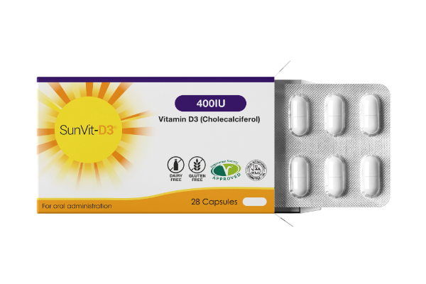 SUNVIT-D3 Vitamin D3 Capsules 400iu - 28