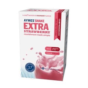 AYMES Shake Extra Strawberry Powder 85g Sachets - 6 - 4052593
