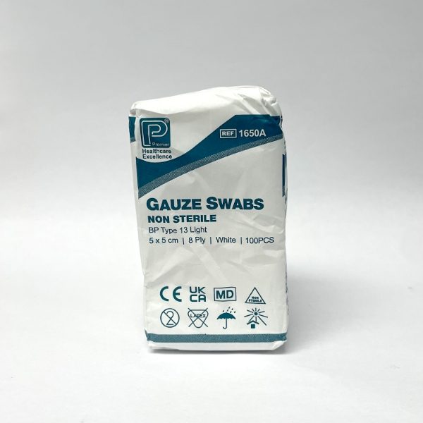 Gauze Swab Non Sterile 8ply 5 x5cm - 100