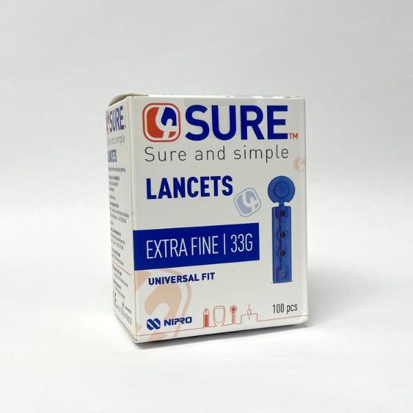 4SURE Lancets Singel Use 0.195mm/33g - 100