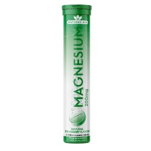 NATURES AID Vegan Effervescent Magnesium Tablets 200mg - 20
