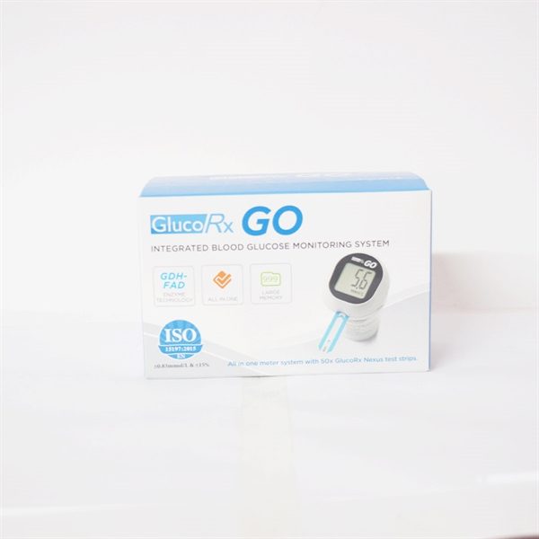 3996899-Glucorx Nexus Go Blood Glucose Meter With Strips-50pk