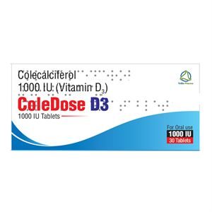 4101028 COLEDOSE D3 Tablets 1000iu - 30 - edit