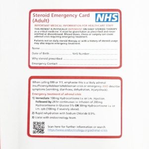 Red Steroid Emergency Card Adult – 100