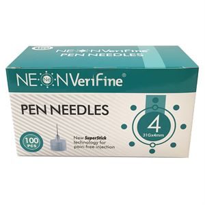 4022653 NEON VERIFINE Insulin Pen Needles 4mm.31gauge - 100 - edit