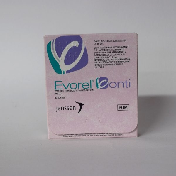 EVOREL CONTI HRT Patches 3 2mg 11 2mg 8 Ashtons Hospital Pharmacy