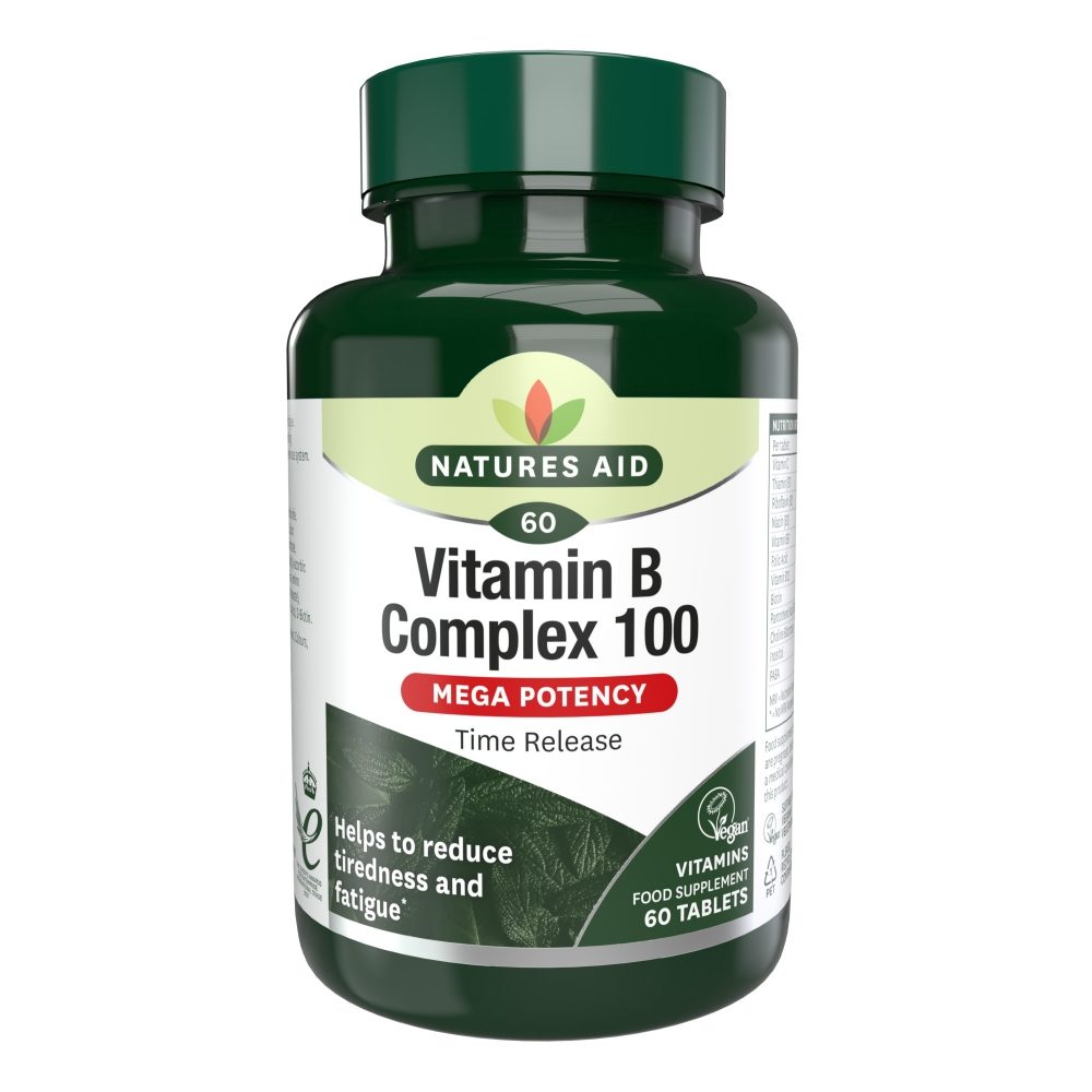 NATURES AID Vegan Vitamin B100 Complex Tablets - 60 - Ashtons