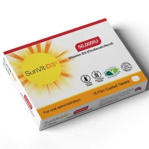 SUNVIT-D3 Vitamin D3 Tablets 50,000iu - 15