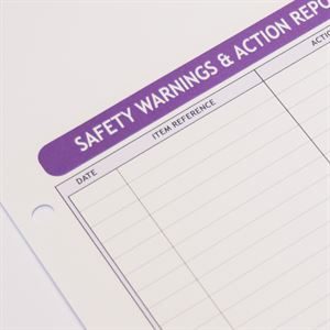 Safety warnings checklist AF8