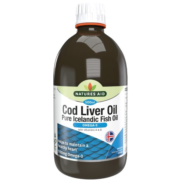 NATURES AID Cod Liver Oil LIquid 500ml - 1