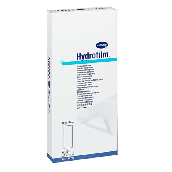 HYDROFILM Dressing With Adhesive Film 10cm x 25cm - 25pk - 3426236